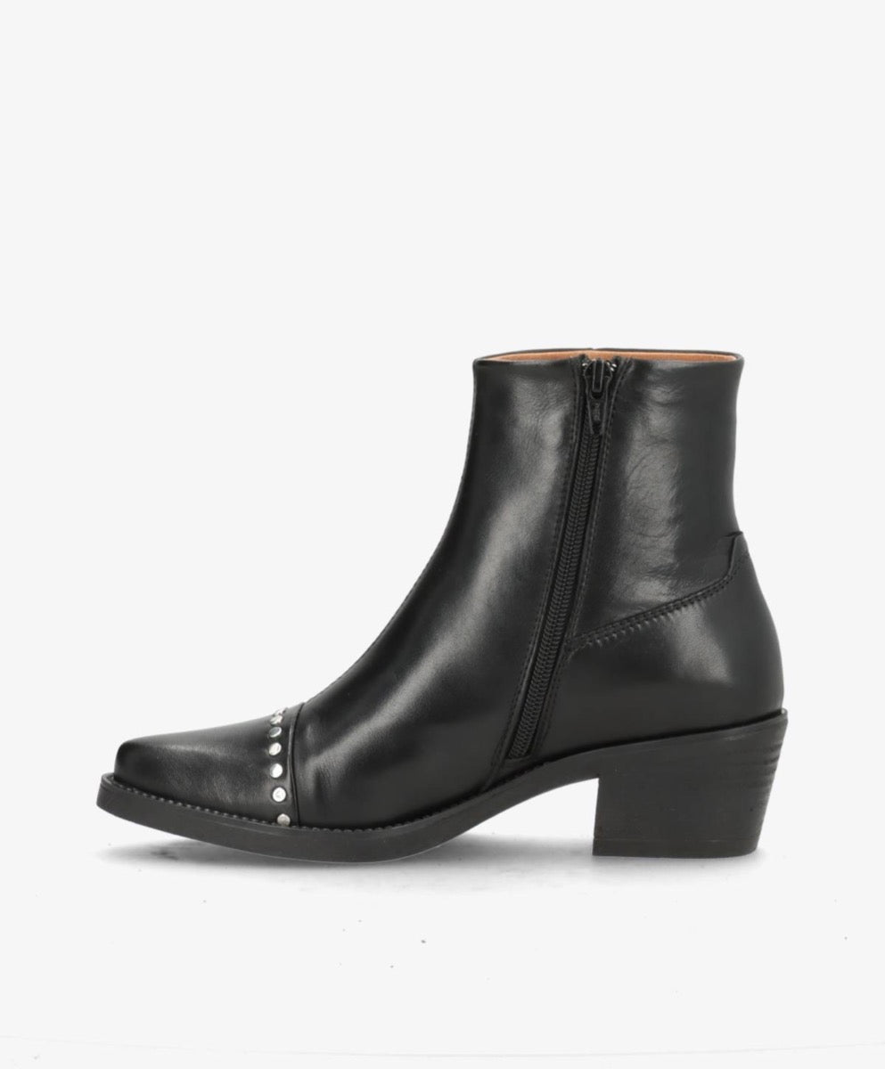 ShoeDesign CARMINA Western Støvle Læder Sort Sølv