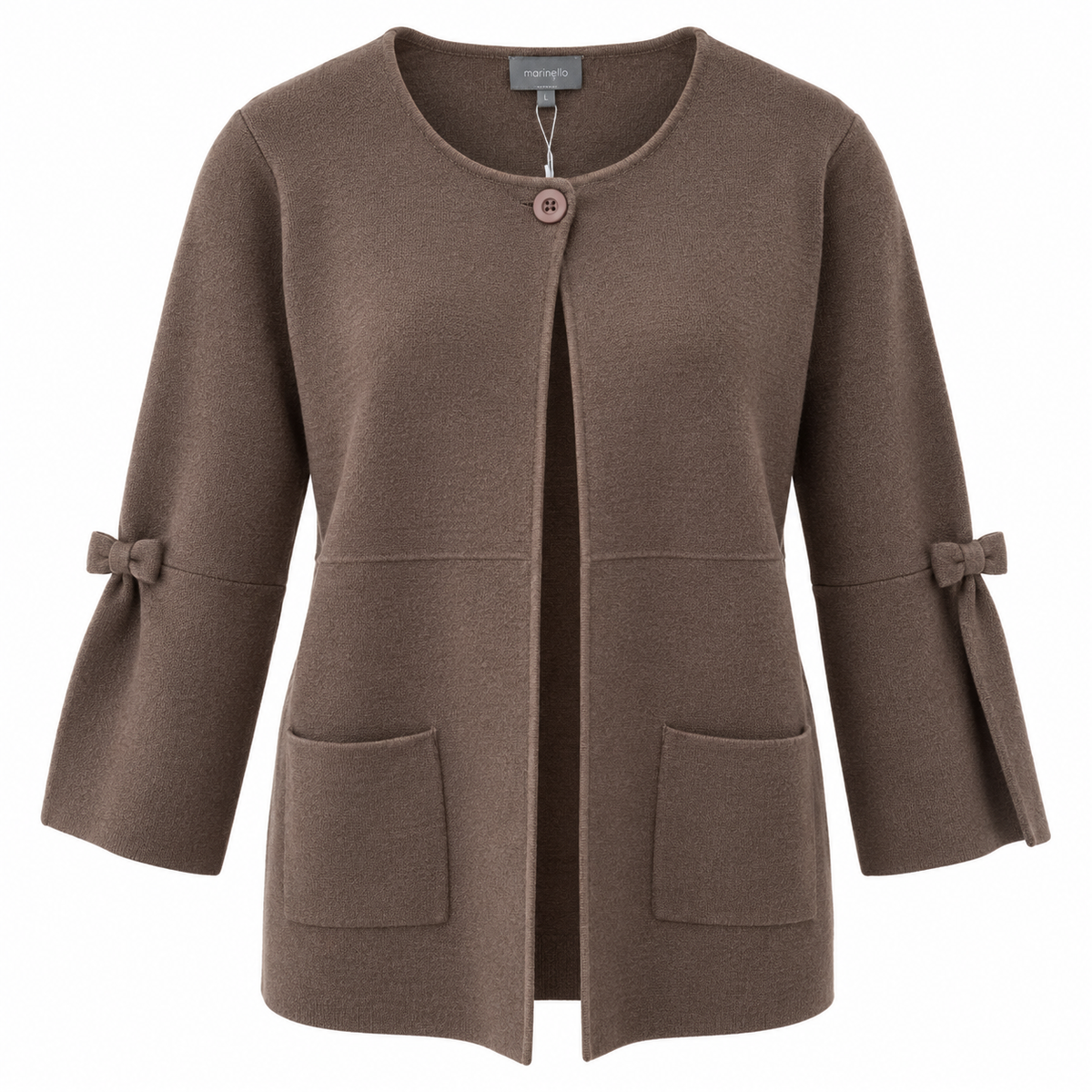 Marinello Karn Cardigan Sløjfe Brun