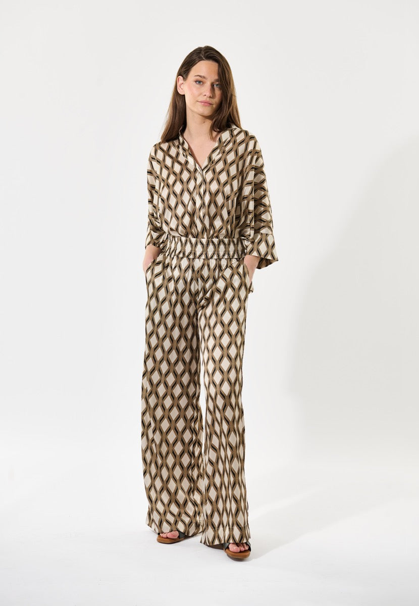 Dea Kudibal MARGO Bukser w Elastic Waist Brillante Brun
