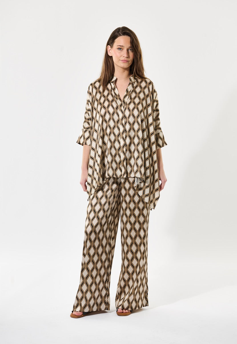 Dea Kudibal MARGO Bukser w Elastic Waist Brillante Brun