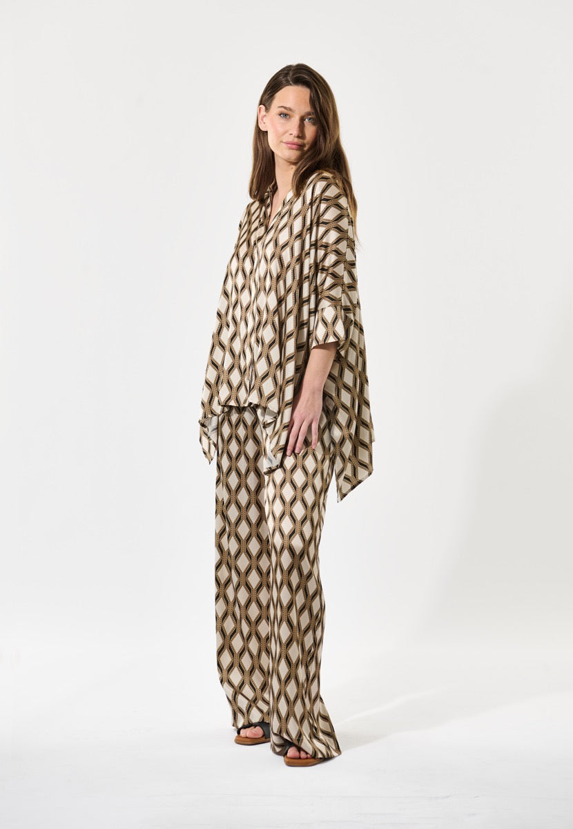 Dea Kudibal MARGO Bukser w Elastic Waist Brillante Brun