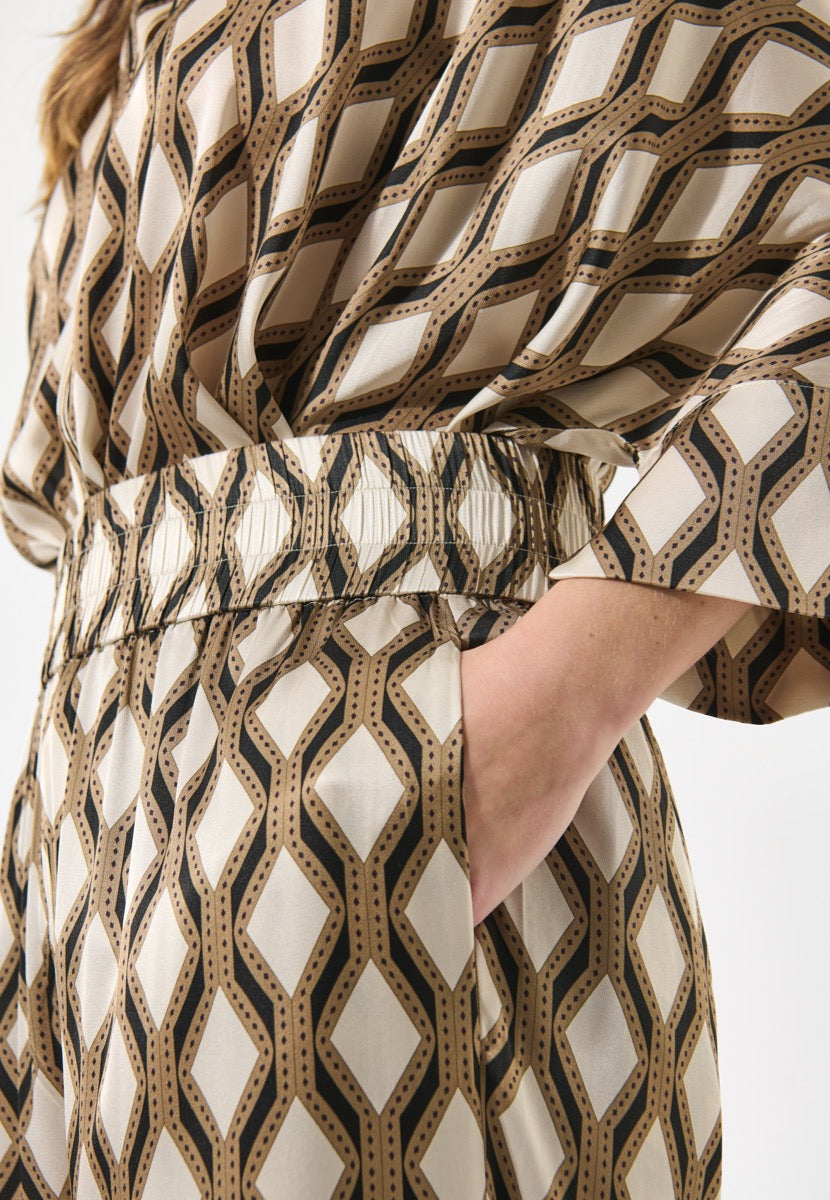 Dea Kudibal MARGO Bukser w Elastic Waist Brillante Brun