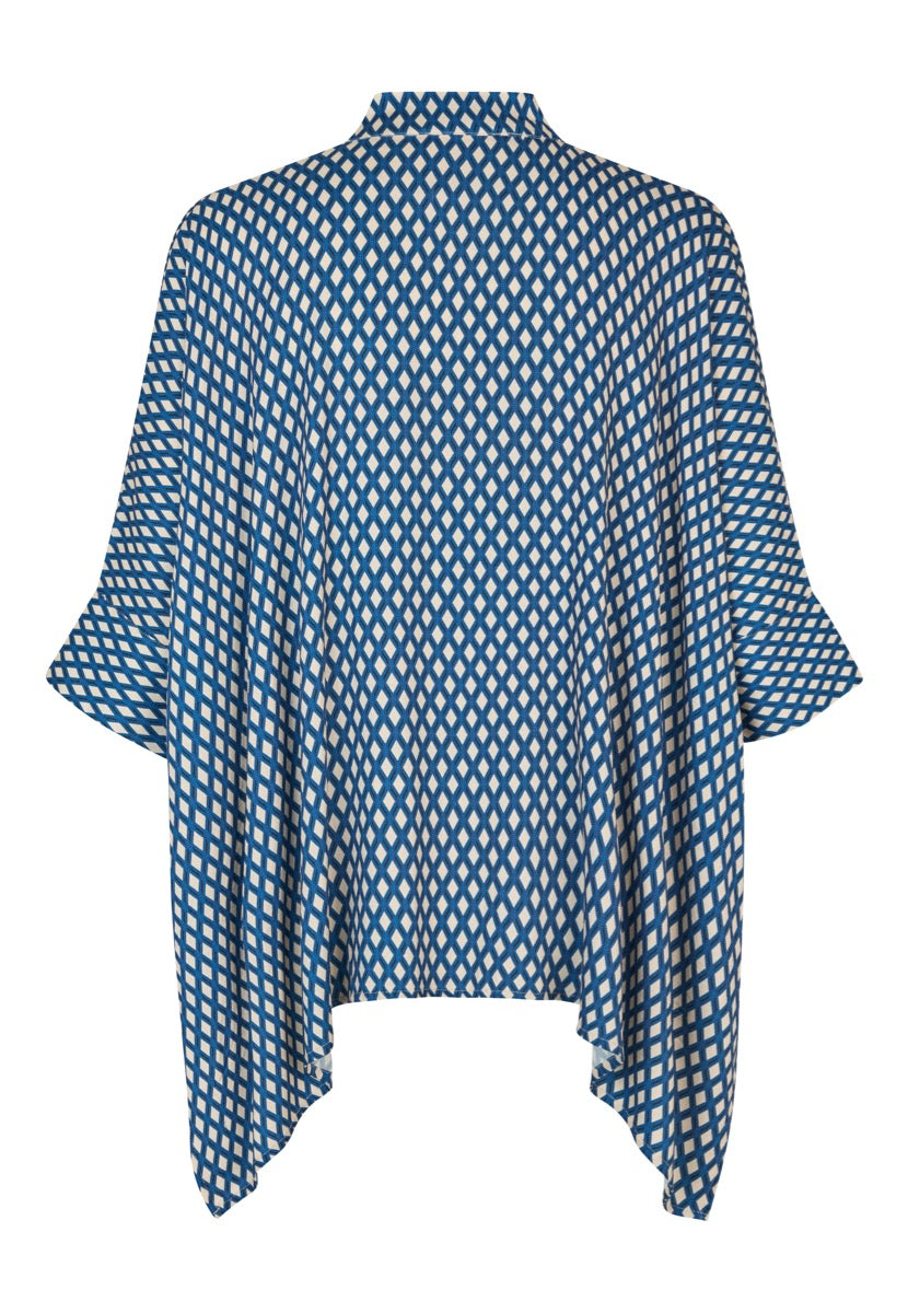 Dea Kudibal MANDY Bluse w Stand Collar Amaka Blå