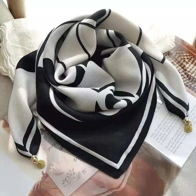 Löwenstein Tørklæde Magnet Lukning LINES Hvid Sort