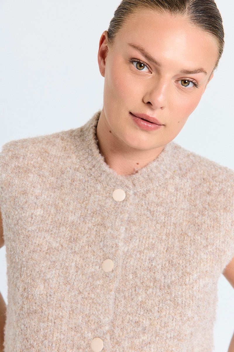 Freequent Jump Vest Desert Taupe