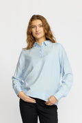 2 Biz Edvian Bluse Light Blå