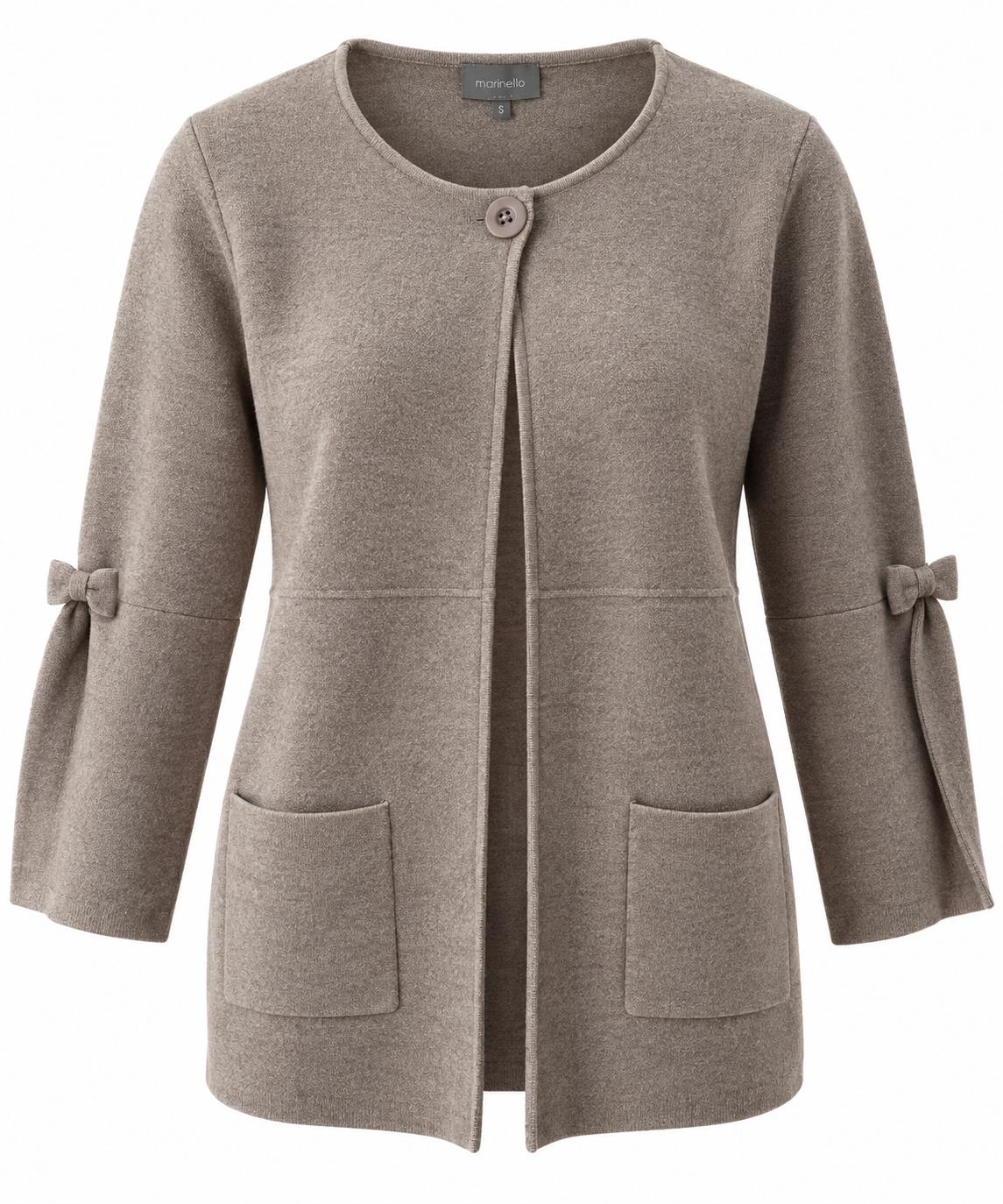 Marinello Karn Cardigan Sløjfe Fango Brun