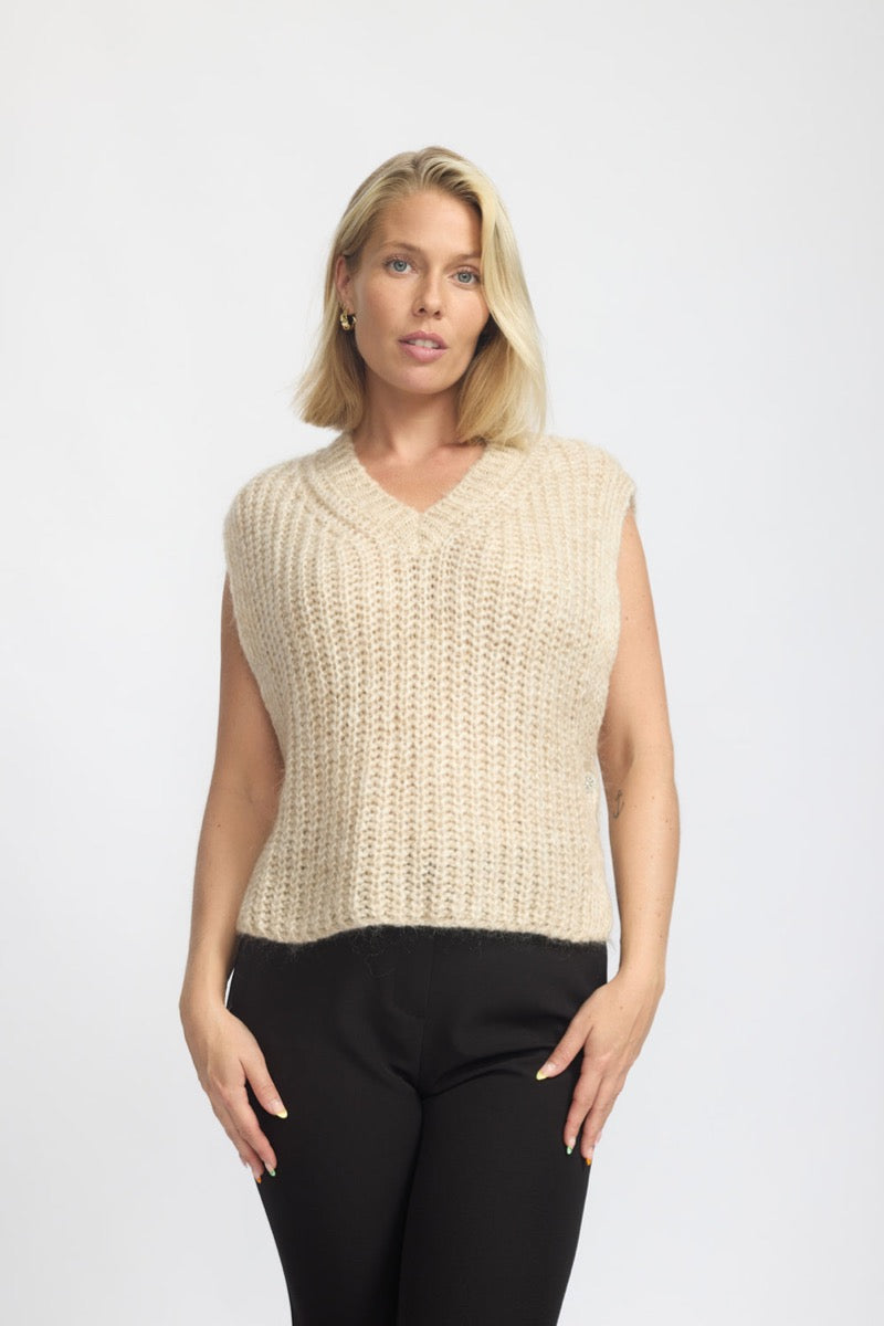 2 Biz Fifi Strik Vest Kitt