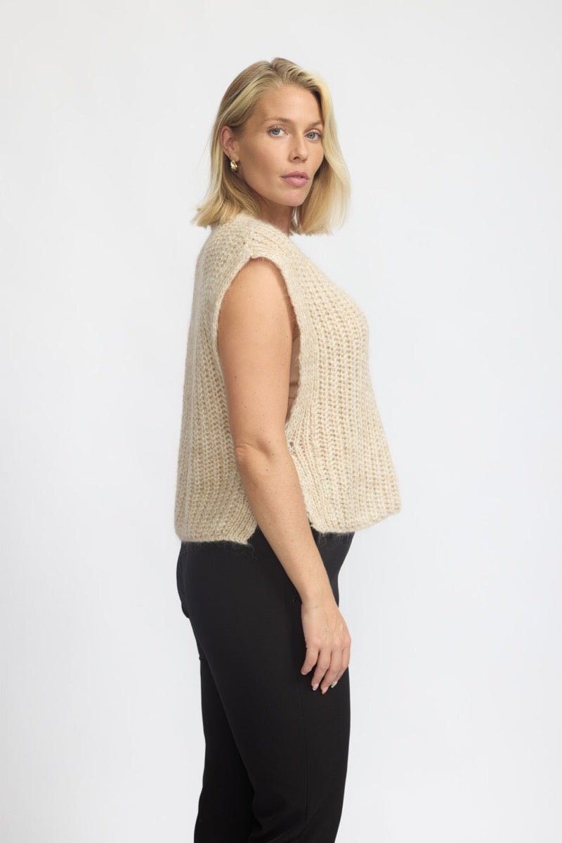 2 Biz Fifi Strik Vest Kitt