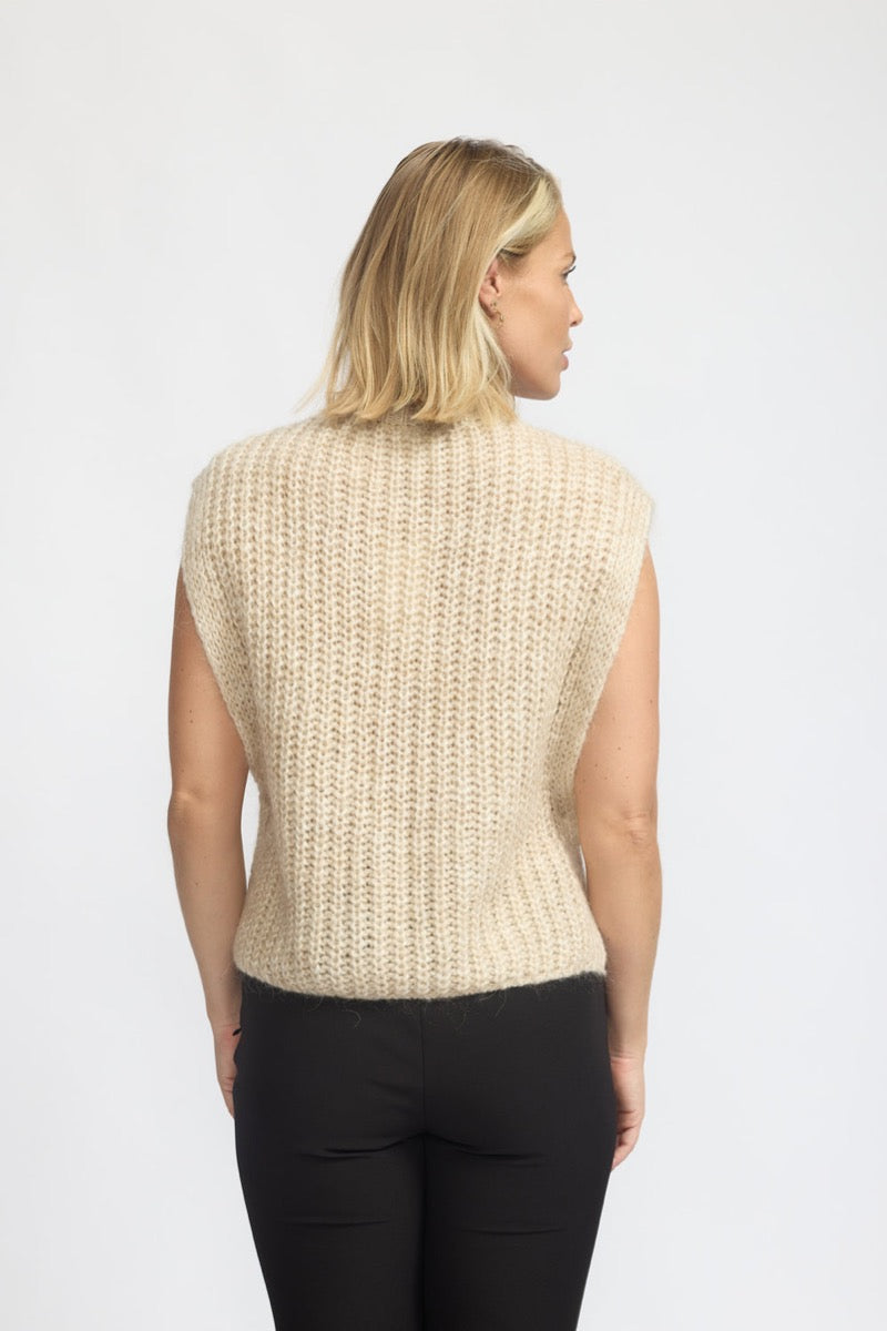 2 Biz Fifi Strik Vest Kitt