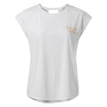 YAYA Crew Neck Top w Back detail and text Pure White