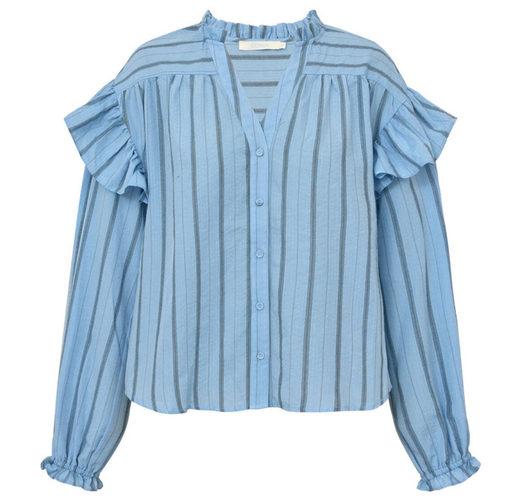 GOSSIA RamiGO Bluse Blå Striber