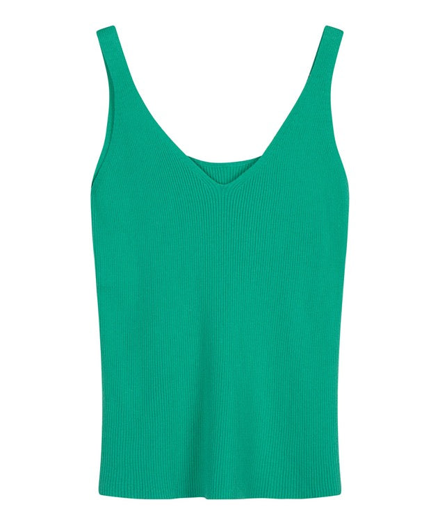 ESQUALO Top V Neck Rib Grøn