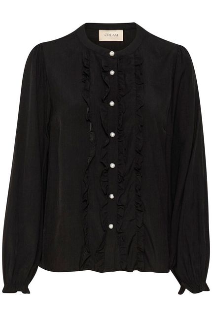 Cream Suki Bluse Langærmet Pitch Sort