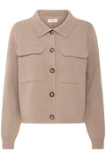 Fransa Ita 1 Cardigan Taupe Brun