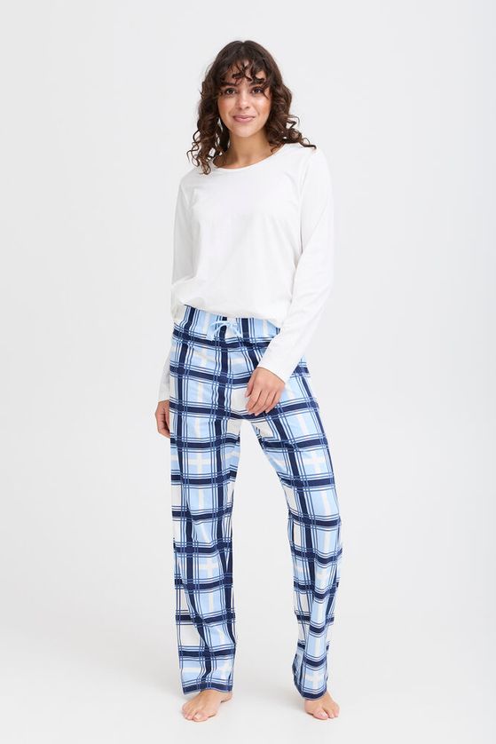 Fransa KAFI 1 Relax Sæt Bluse Buks Navy Blå