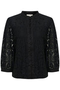 Cream Kaspis Lace Skjorte Pitch Sort