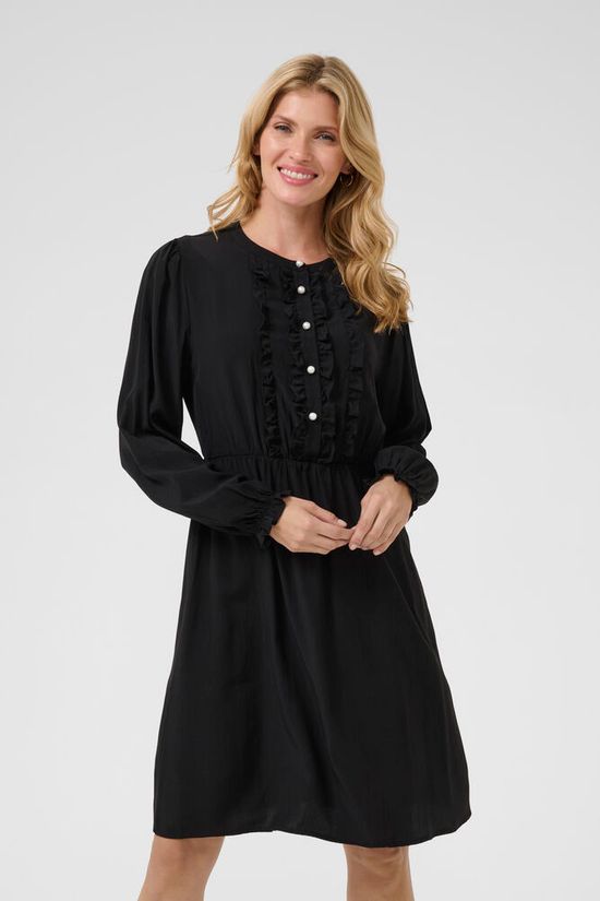 Cream Suki Kjole Langærmet Pitch Sort