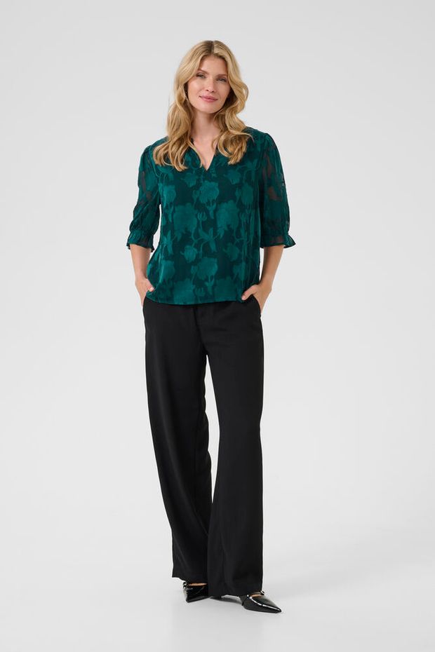 Cream Yana Bluse Ponderosa Pine Grøn