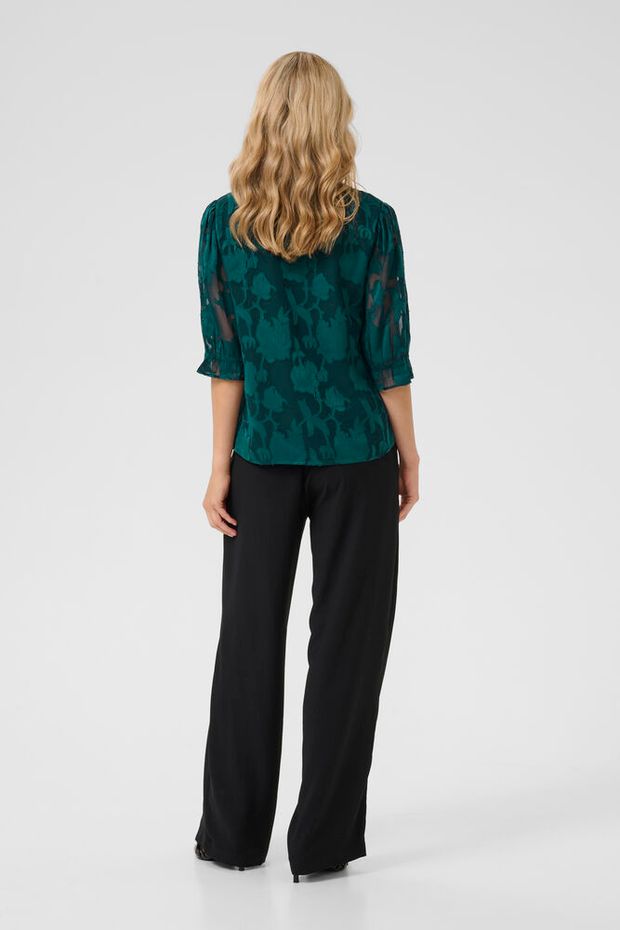 Cream Yana Bluse Ponderosa Pine Grøn