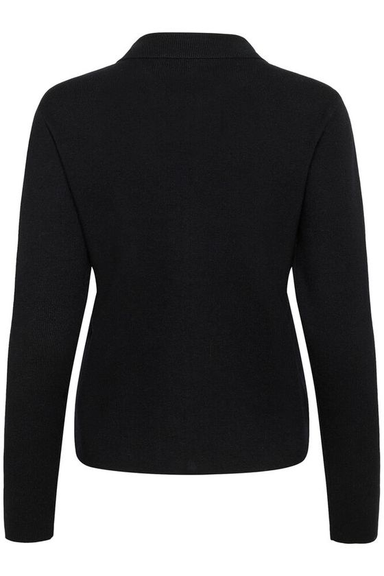 KAFFE Visja Polo Cardigan Sort