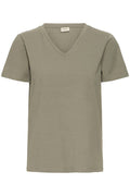 FRANSA Zasholuder T Shirt V Hals Agave Grøn