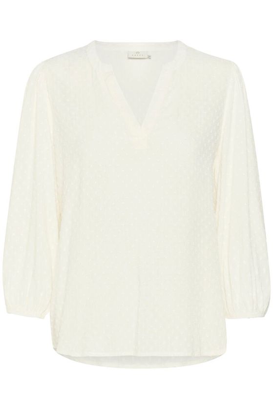 KAFFE Annika Bluse Chalk Hvid