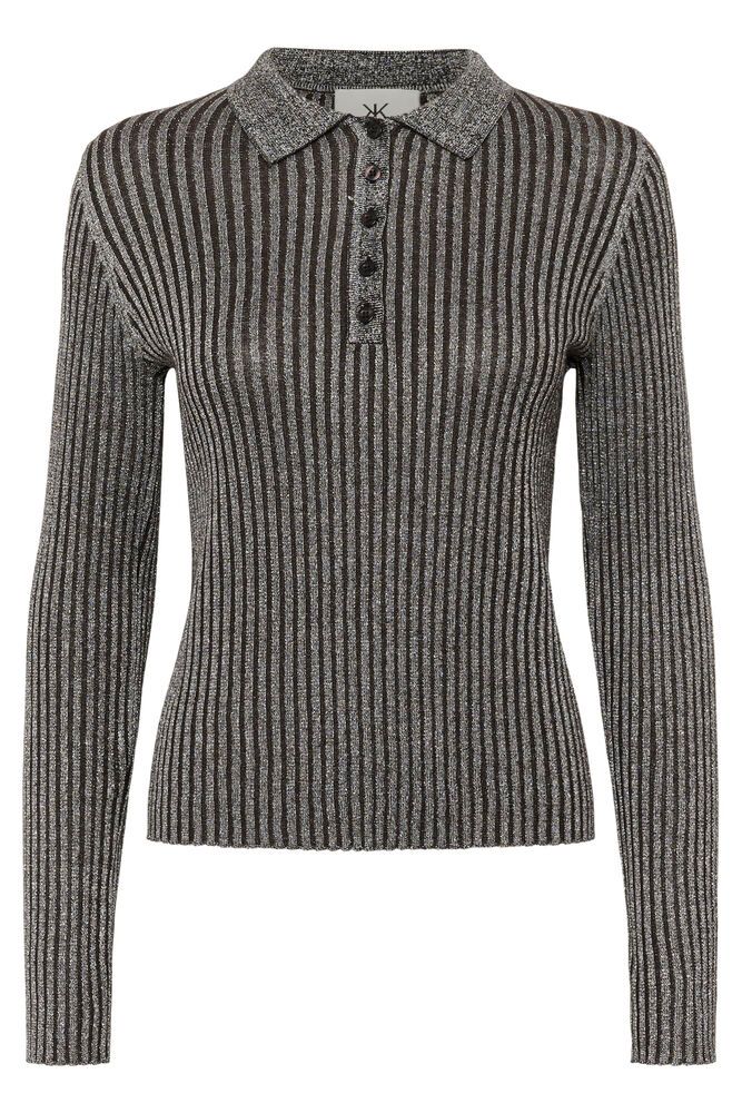Karen By Simonsen Ulima Strik Polo Bracken Grå