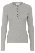 KAFFE Omi Pullover Grå Melange