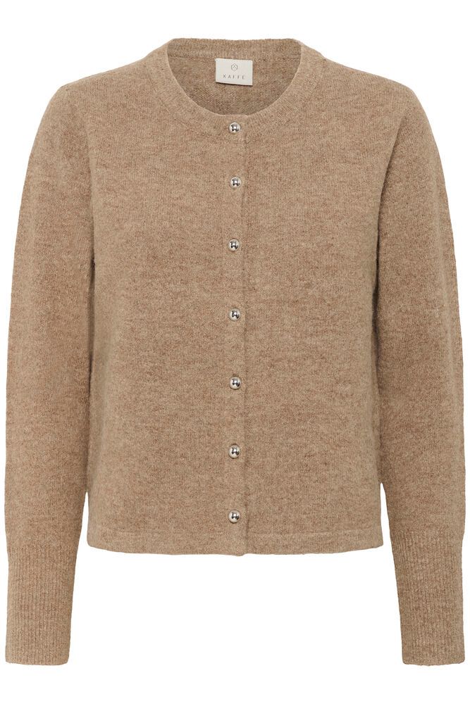 KAFFE Niel Strik Cardigan Toasted Coconut Brun