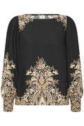 Fransa Adara Bluse Paisley Sort