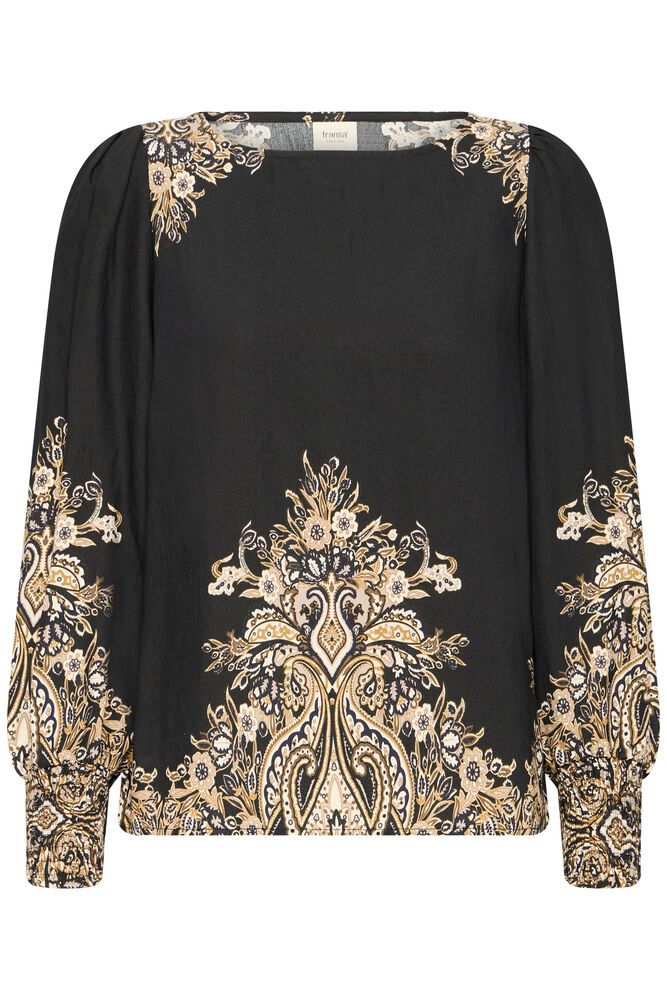 Fransa Adara Bluse Paisley Sort