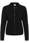 KAFFE Visja Polo Cardigan Sort