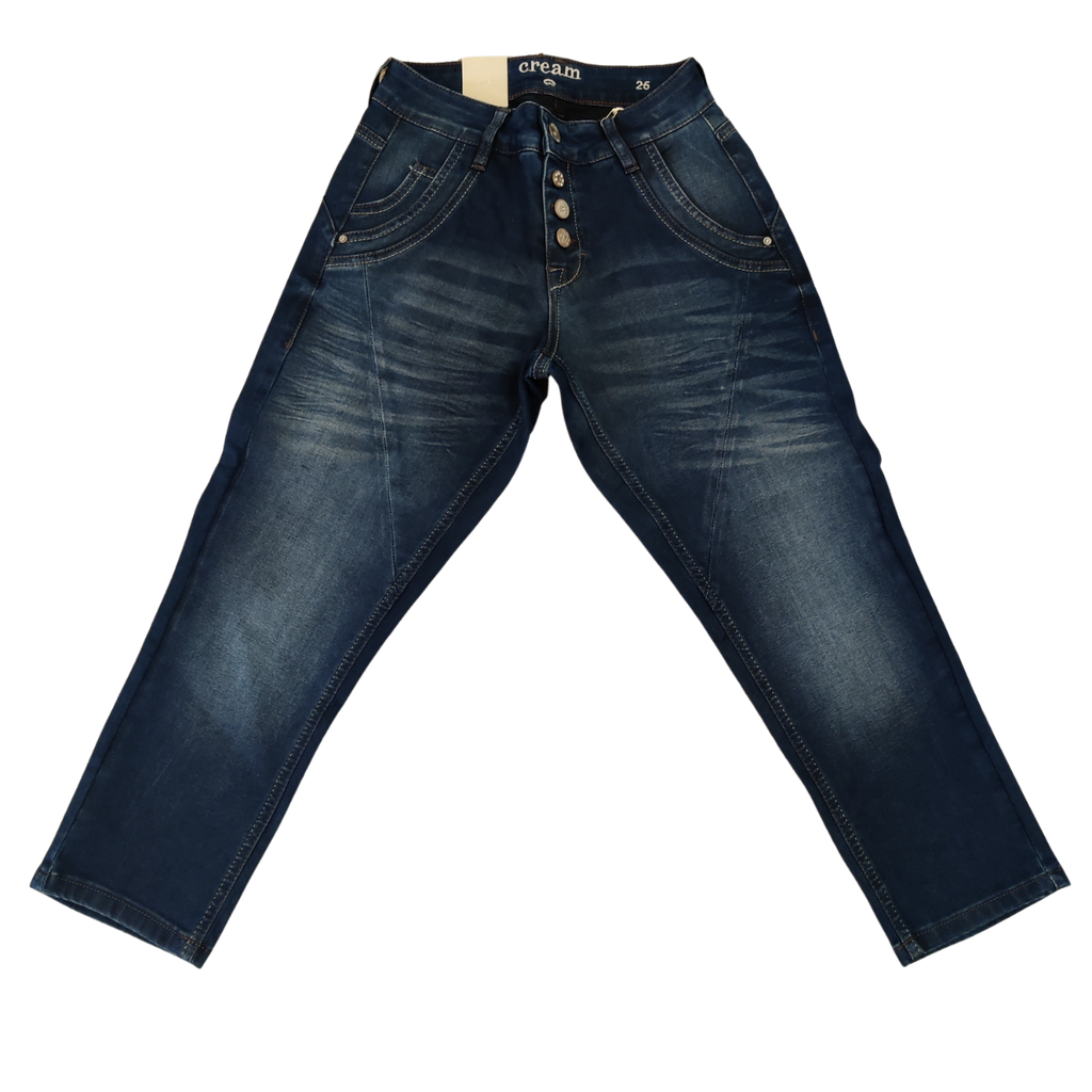 Cream Bailey Power Stretch Capri Mørke Blå Denim