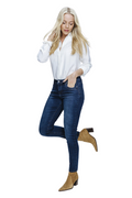 Red Button Jimmy Jeans Dark Stone Used Denim