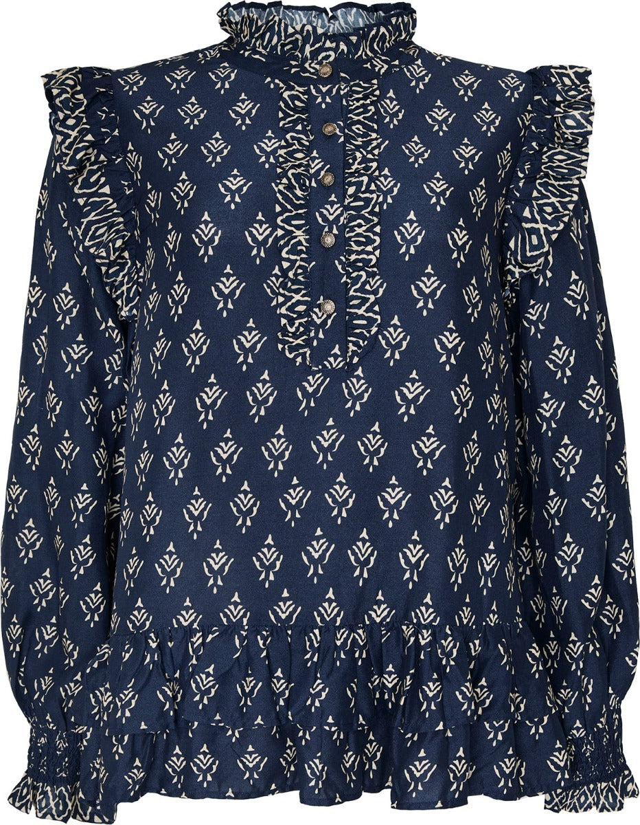 Ofelia Josephine Bluse Navy Blå Kombi