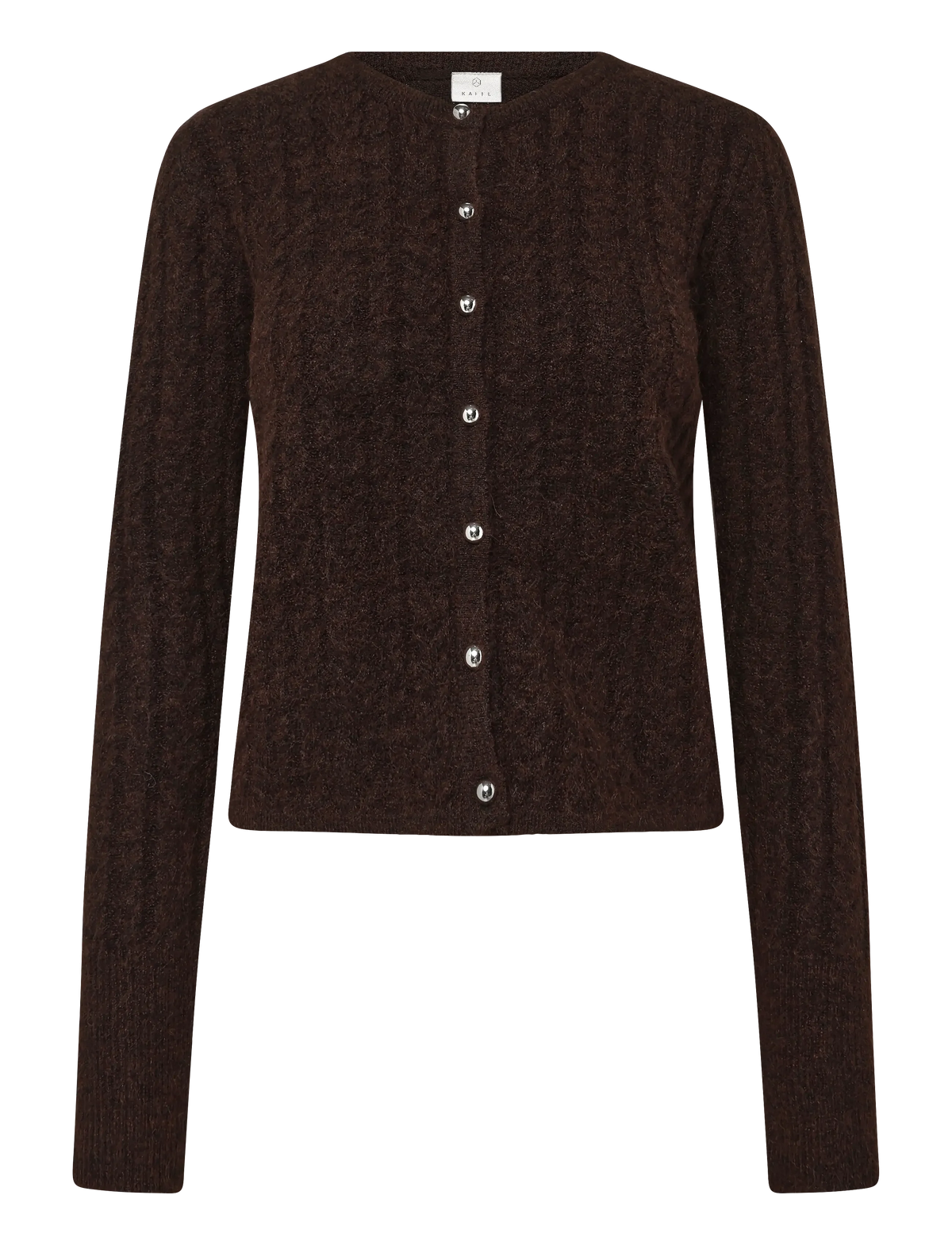 KAFFE Melanie Cardigan Coffee Bean Melange