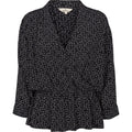 Basic Apparel Laurel Bluse Pixel Print Sort