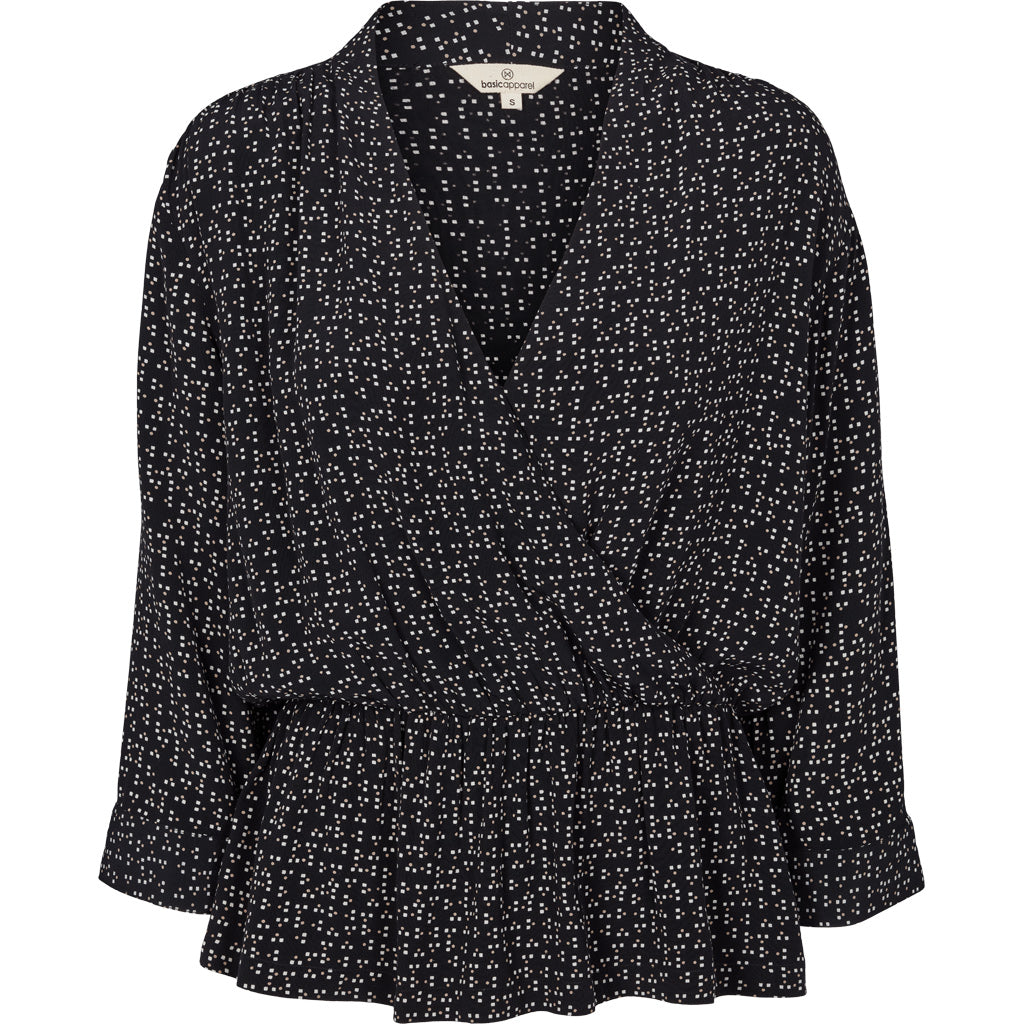 Basic Apparel Laurel Bluse Pixel Print Sort