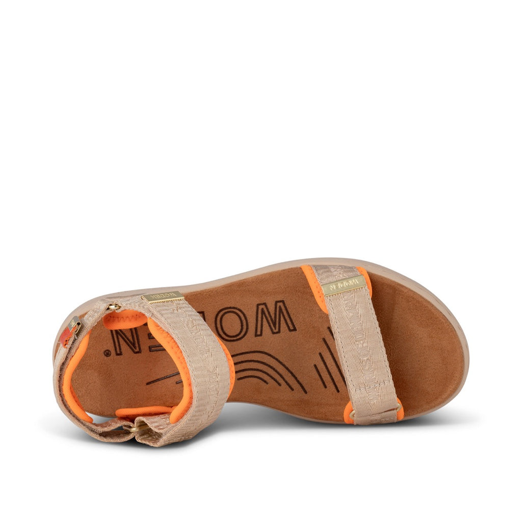 WODEN Line Heritage Sandal Coffee Cream