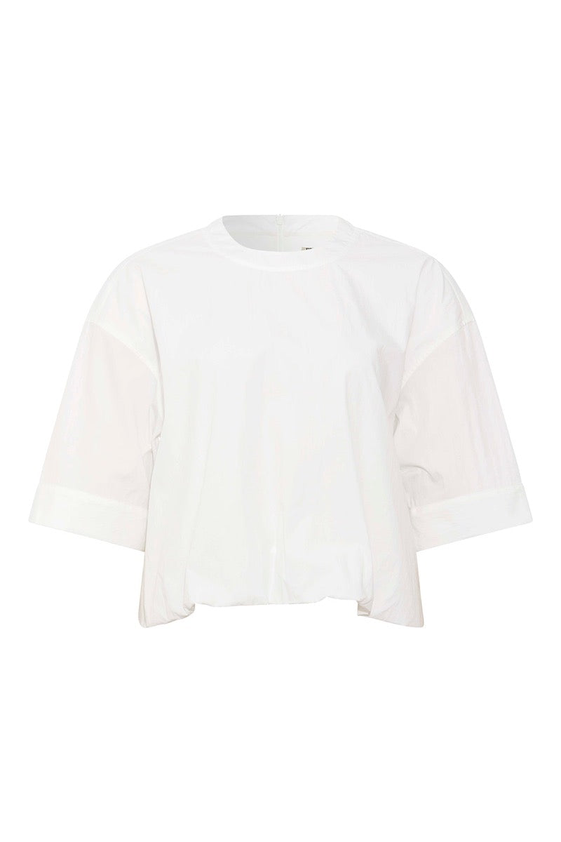 PBO Lino Bluse Hvid