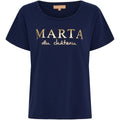 Marta Du Chateau Jeanette T Shirt Navy Blå