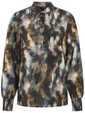 PBO Mindra Bluse Dark Abstract