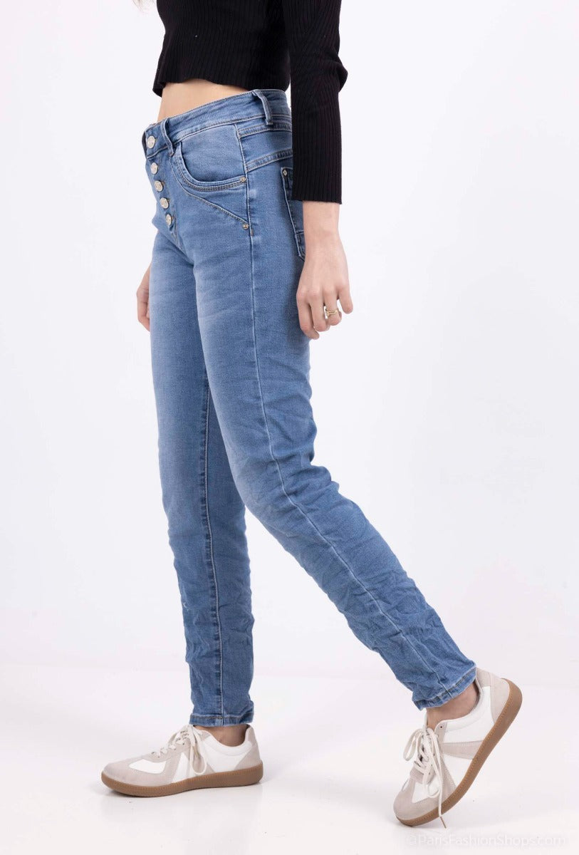 Karostar SUM Jeans Knapper Boyfriend Blå