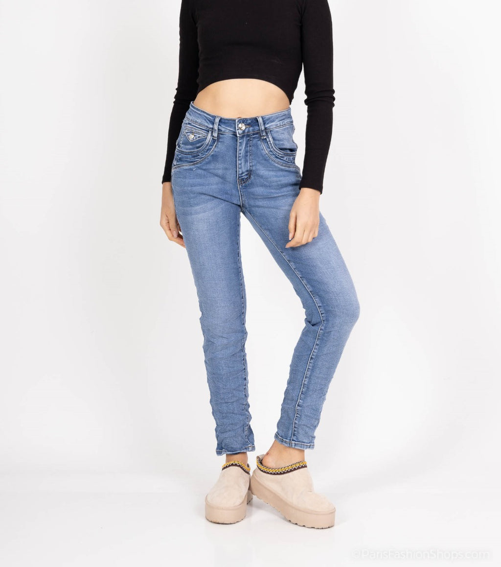 Karostar SUM Jeans Lynlås Heart On Pocket Blå
