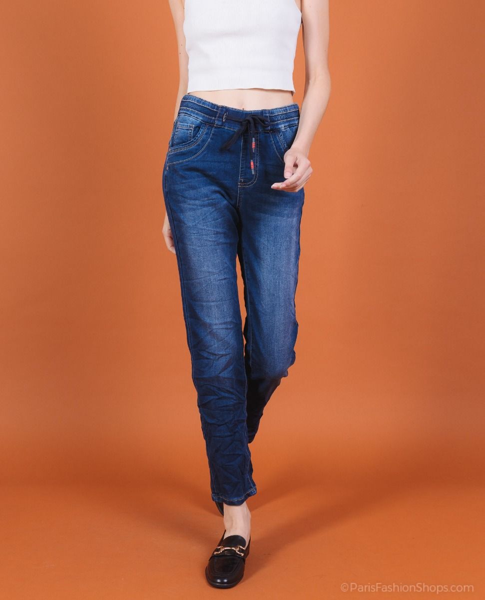 Karostar NOVA Jeans Boyfriend Snørrer Mørke Blå