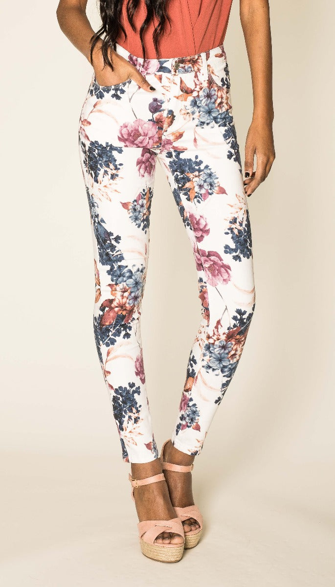 Löwenstein Bukser Flower White Blue