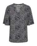 Freequent Suralda Bluse Paisley Print Pirate Sort
