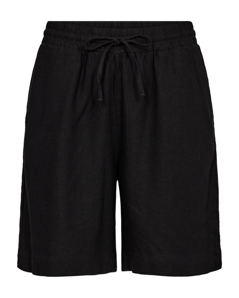 Freequent Lava Hør Shorts Sort