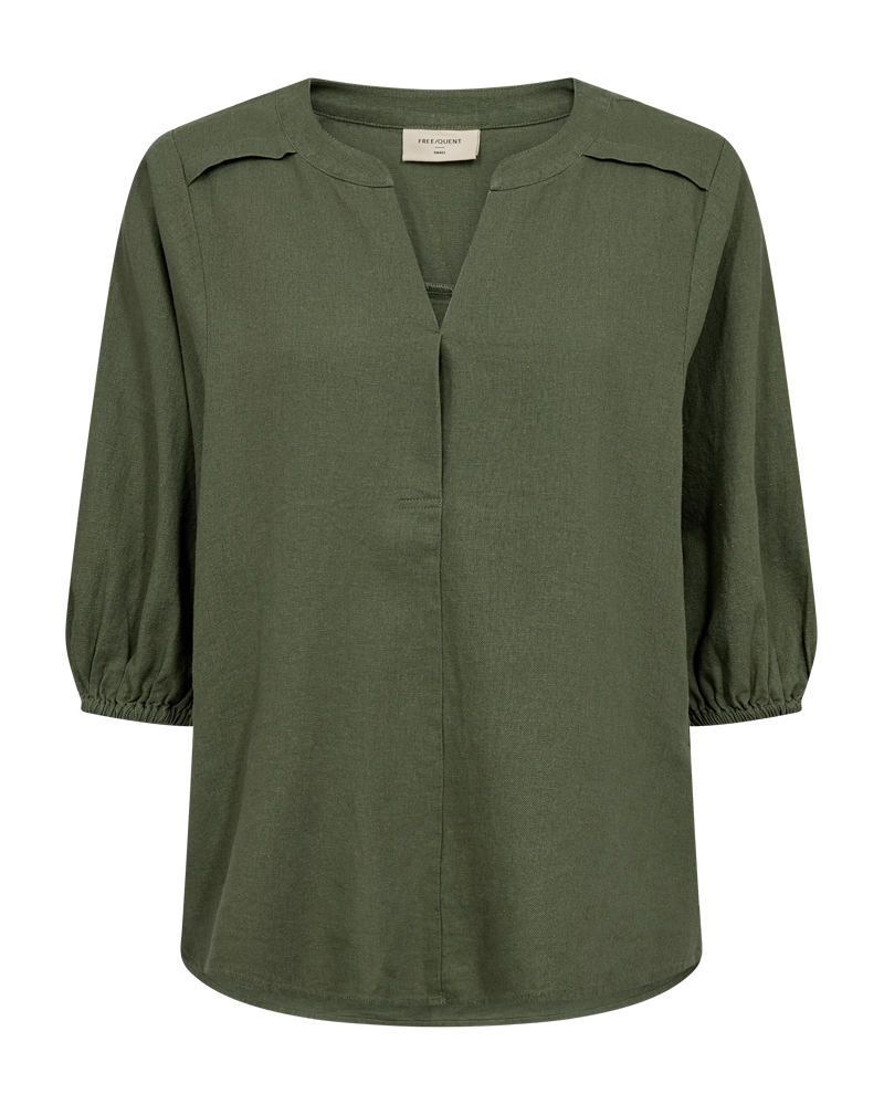 Freequent Lava Bluse Deep Lichen Grøn